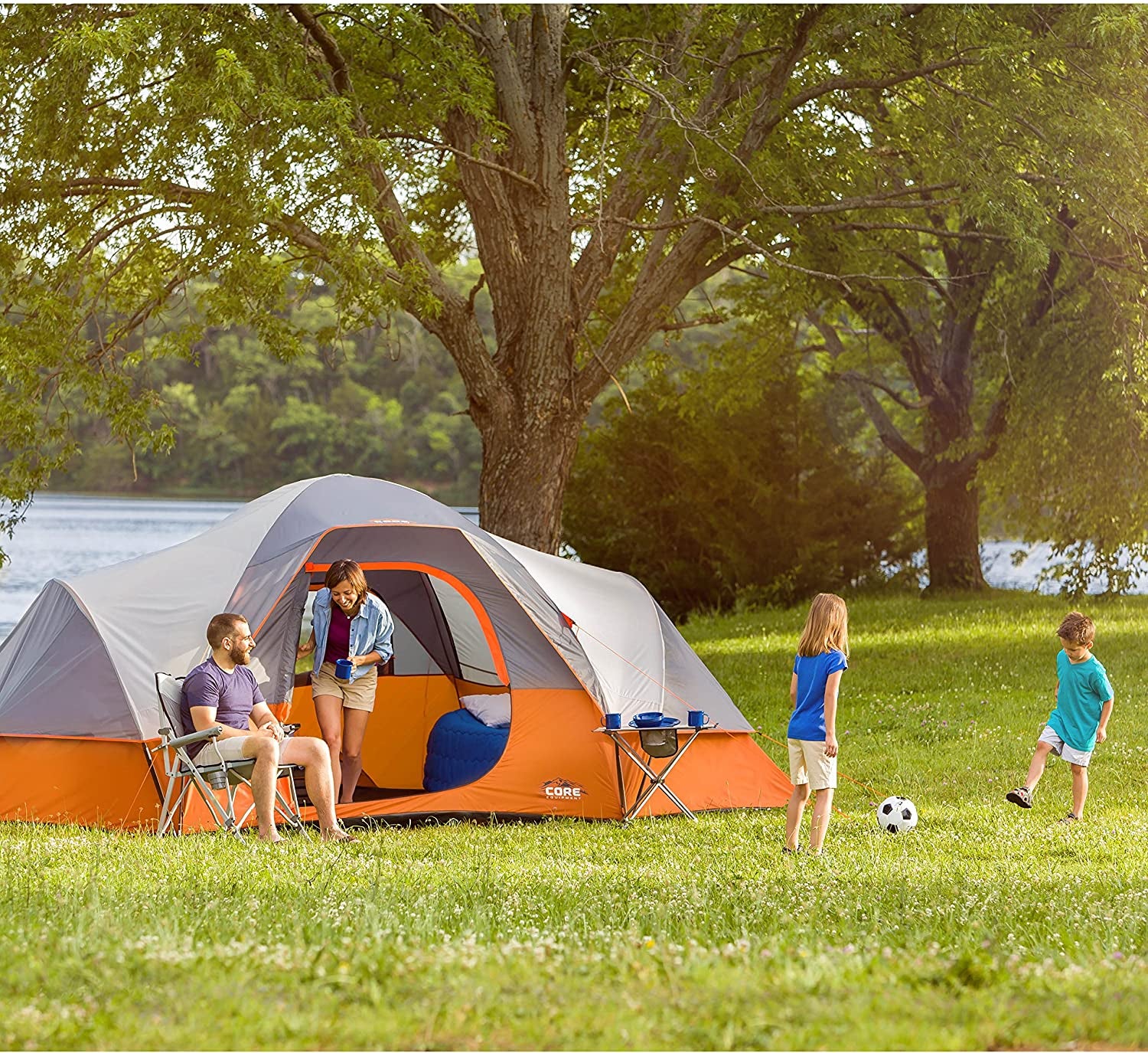 Tent for Family Camping, Hiking and Backpacking | Dome Camp Tents with Included Tent Gear Loft for Outdoor Accessories