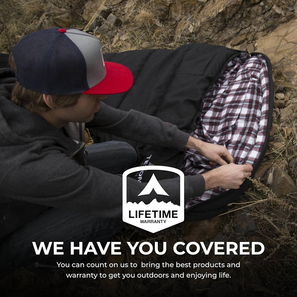 Teton Celsius XXL Sleeping Bag, Cold Weather Sleeping Bags for Adults and Kids, Camping Made Easy and Warm. Compression Sack Included, 35F, 25F, 0F, 20F Degree