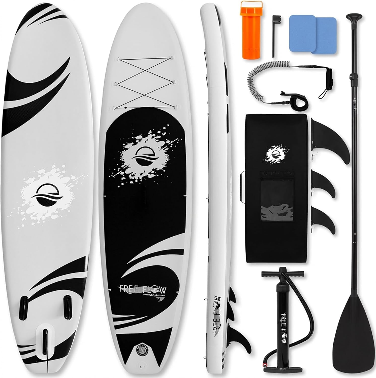 Inflatable Stand up Paddle Board - Wide Stable Design, Non-Slip Deck for Adults & Youth with Premium Paddle Board Accessories: Carry Bag, Dual Action Pump, Paddle, Ankle Leash
