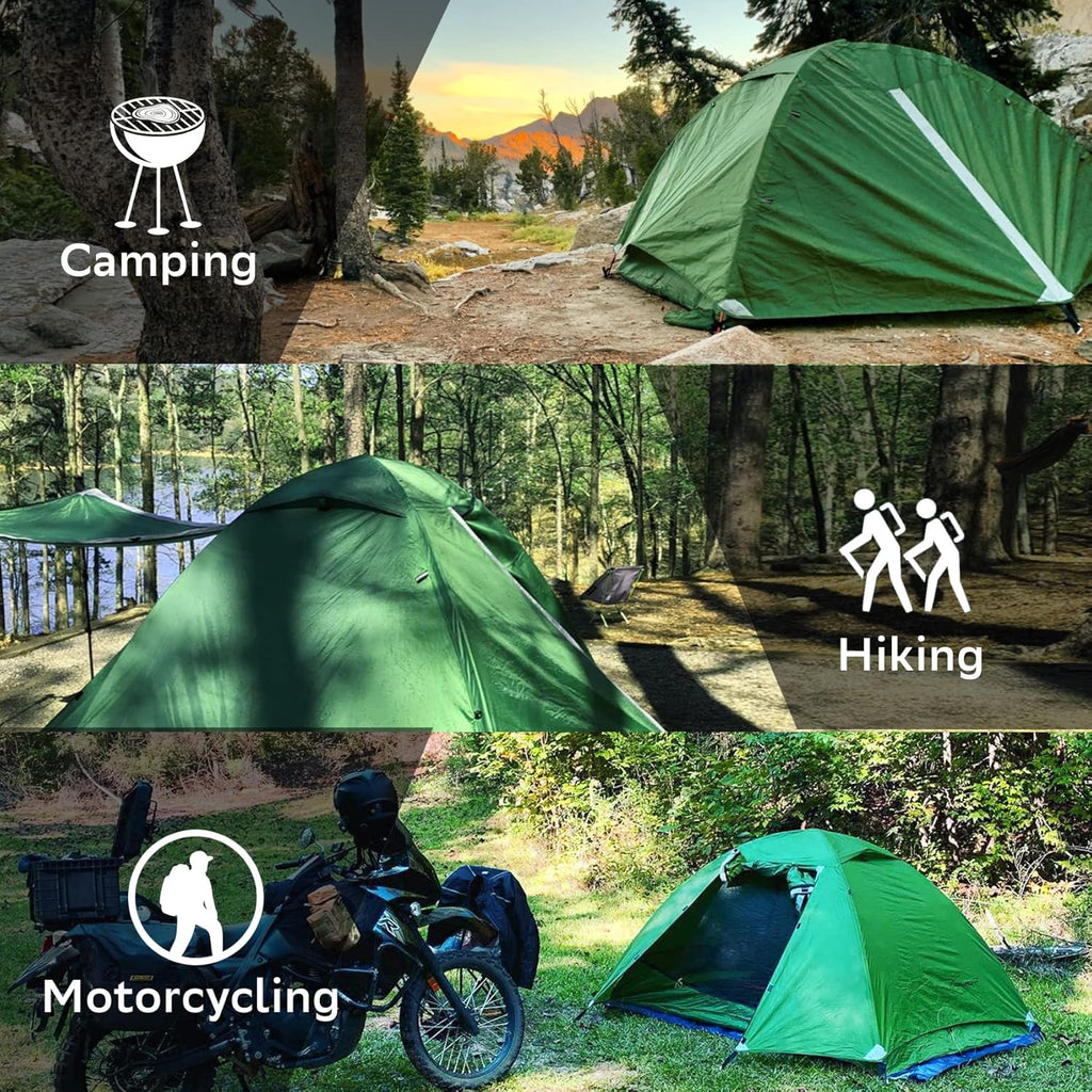 Lightweight Backpacking Tent - 1/1.5/2/3/4/6 Person Ultralight Waterproof Camping Tent, 3 Season Large Size Easy Setup Tent for Family, Outdoor, Hiking and Mountaineering