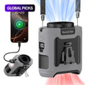 Portable 10,000mAh Power Bank: 3-in-1 Fan, Torch & LED Light