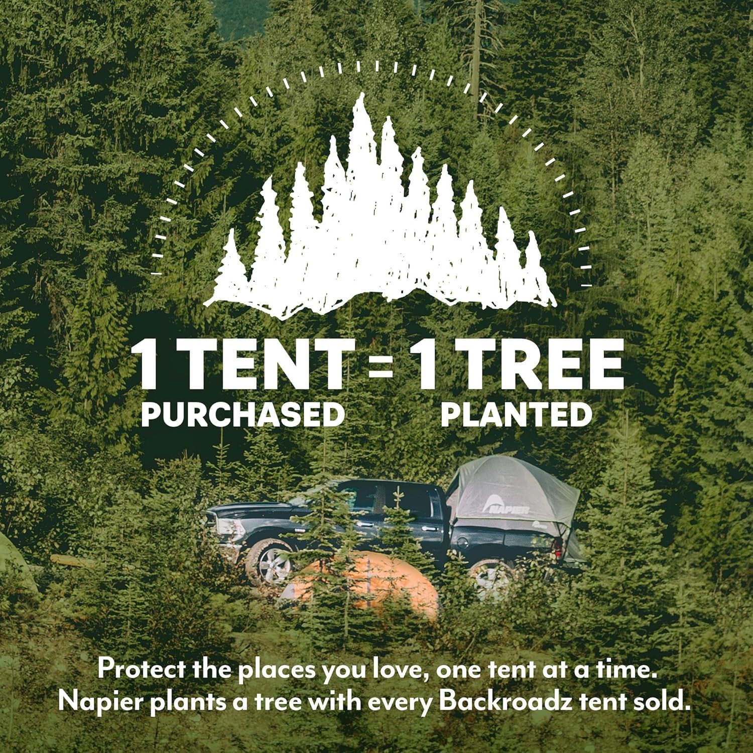 Backroadz Truck Tent | Pickup Truck Bed Camping Tent | Rainfly for Water Protection | Sturdy and Spacious 2-Person Truck Tent | Easy 10-Minute Setup | Gray/Green