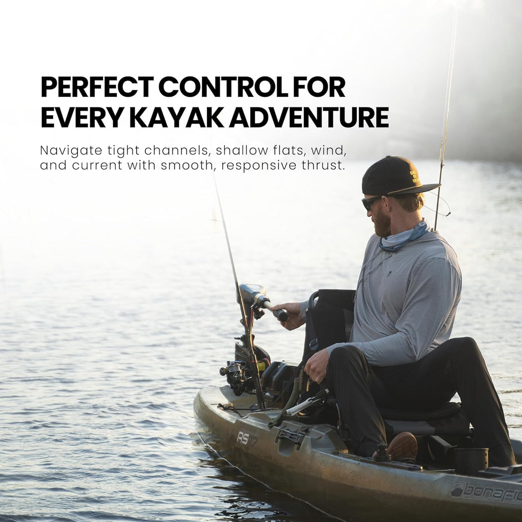 Newport Kayak Series 55Lb Thrust Transom Mounted Saltwater Electric Trolling Motor W/Led Battery Indicator (24" Shaft)