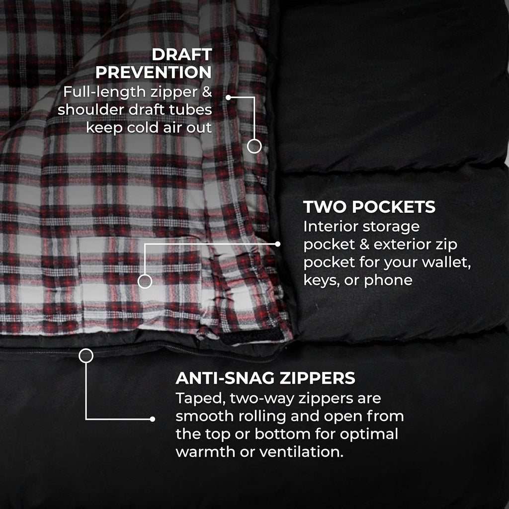 Teton Celsius XXL Sleeping Bag, Cold Weather Sleeping Bags for Adults and Kids, Camping Made Easy and Warm. Compression Sack Included, 35F, 25F, 0F, 20F Degree